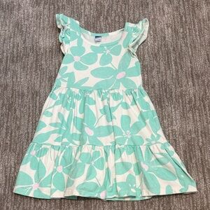 Old Navy Mint and Pink Floral Kids Dress